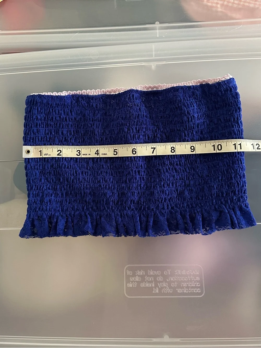 Intimately Free People Smocked Textured Bandeau Tube Top Size Medium Loungewear